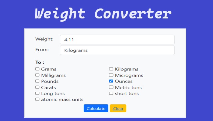 Weight Conversion Calculator | Transform Units Easily - CoolCalculator